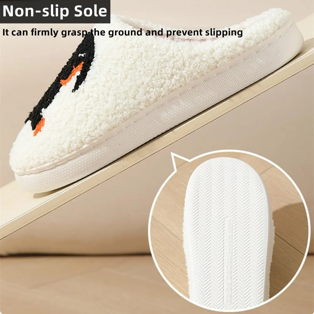 Cartoon Slippers for Womens Mens Cute Cozy Plush Warm Slip-on House Shoes for Indoor and Outdoor Meet Me at Midnight Strawberry Mushroom Evil Eyes Love Heart Slippers