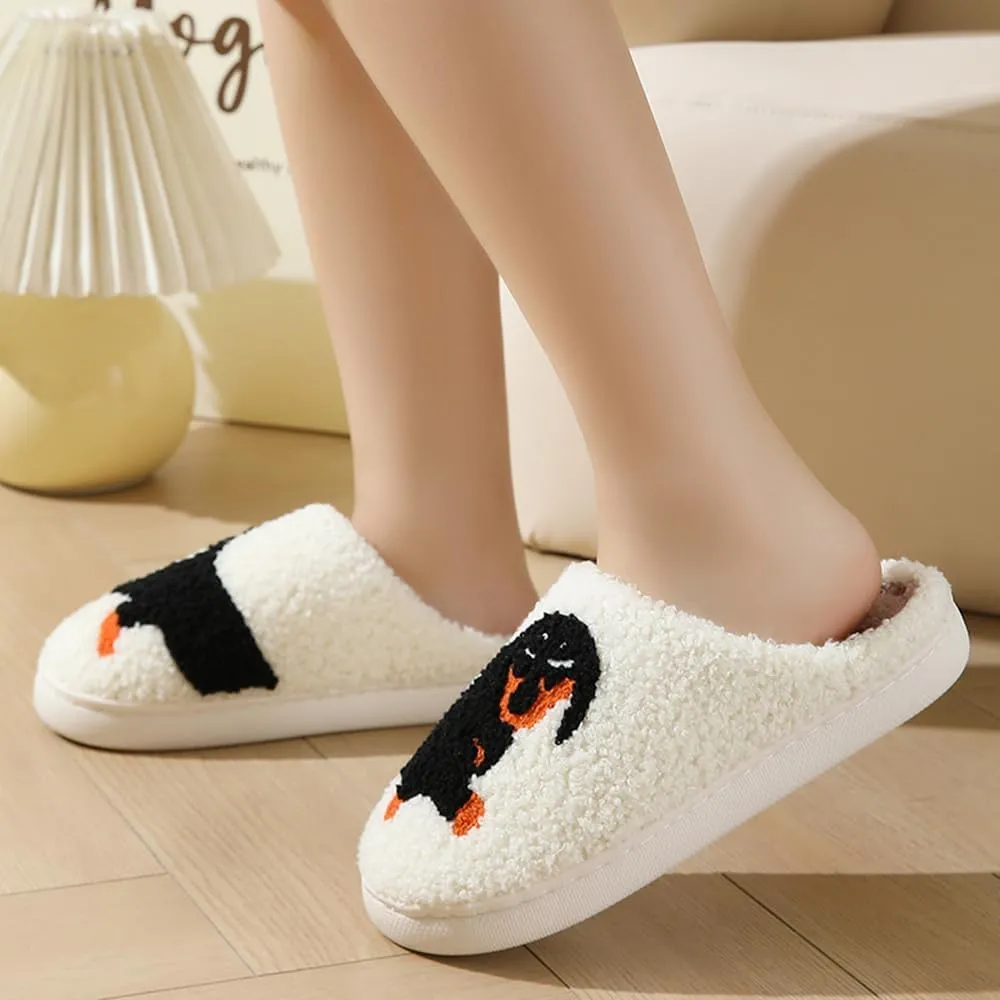 Cartoon Slippers for Womens Mens Cute Cozy Plush Warm Slip-on House Shoes for Indoor and Outdoor Meet Me at Midnight Strawberry Mushroom Evil Eyes Love Heart Slippers