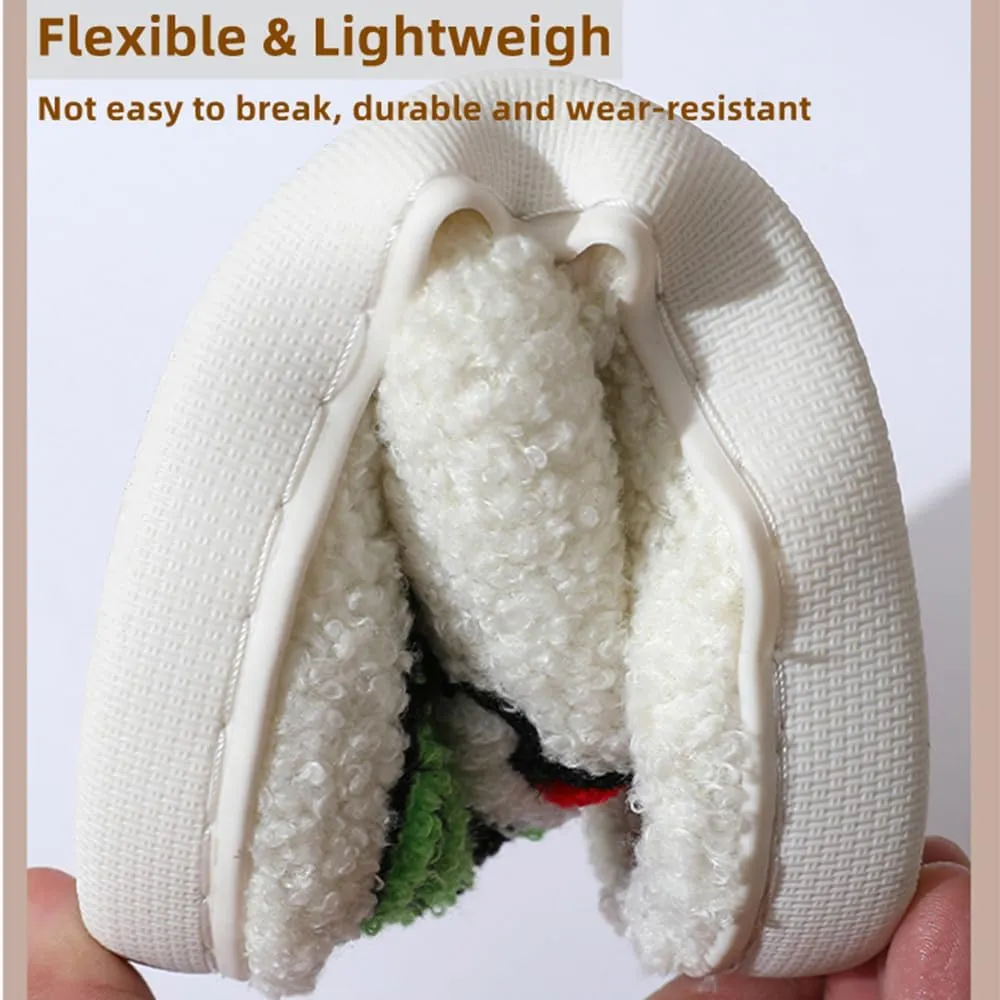 Cartoon Slippers for Womens Mens Cute Cozy Plush Warm Slip-on House Shoes for Indoor and Outdoor Meet Me at Midnight Strawberry Mushroom Evil Eyes Love Heart Slippers