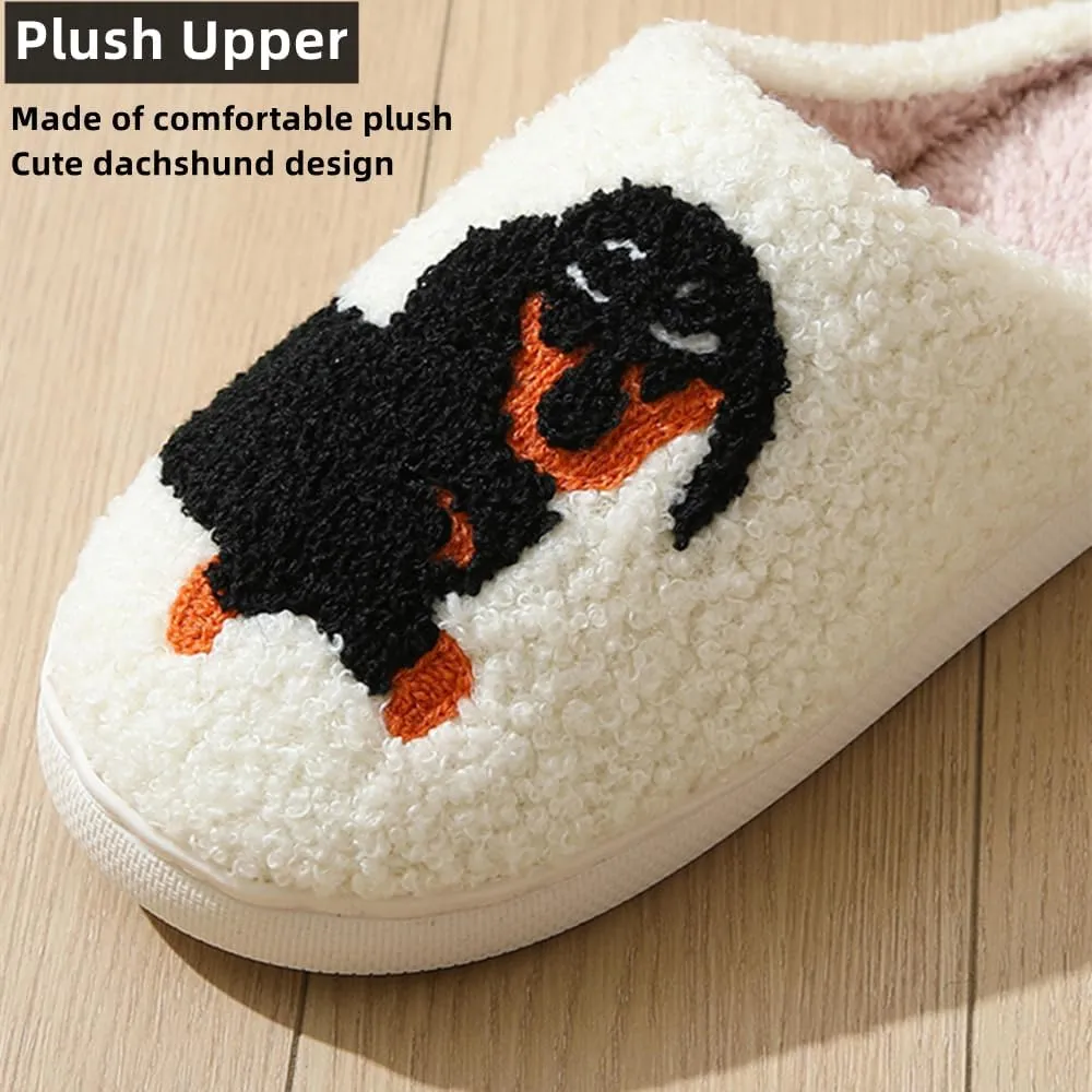 Cartoon Slippers for Womens Mens Cute Cozy Plush Warm Slip-on House Shoes for Indoor and Outdoor Meet Me at Midnight Strawberry Mushroom Evil Eyes Love Heart Slippers