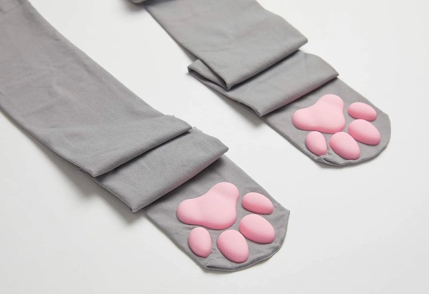 Cat Paw Thigh High Socks Golves, Cute Soft 3D Toe Beans Socks Mittens Kitten Claw Pad Socks for Girl Women Cosplay Set…