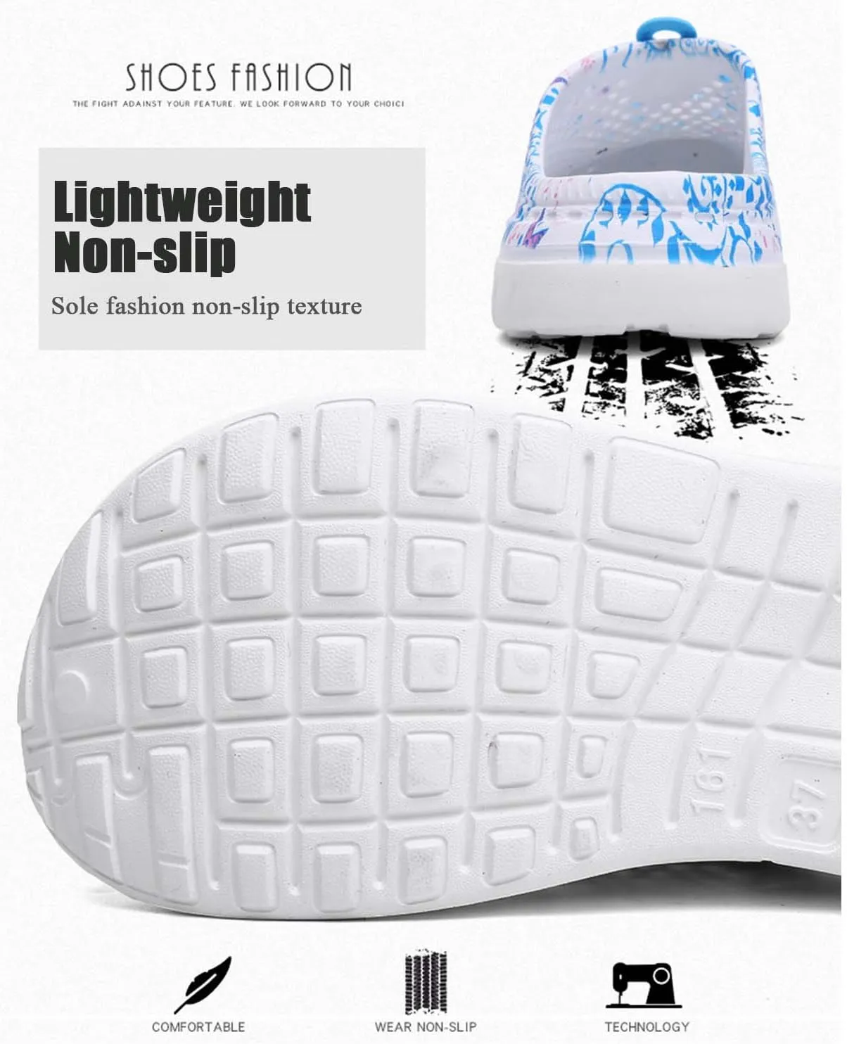 CERYTHRINA Women's Garden Clogs Shoes Breathable Quick Drying Sandals Slippers Beach Footwear