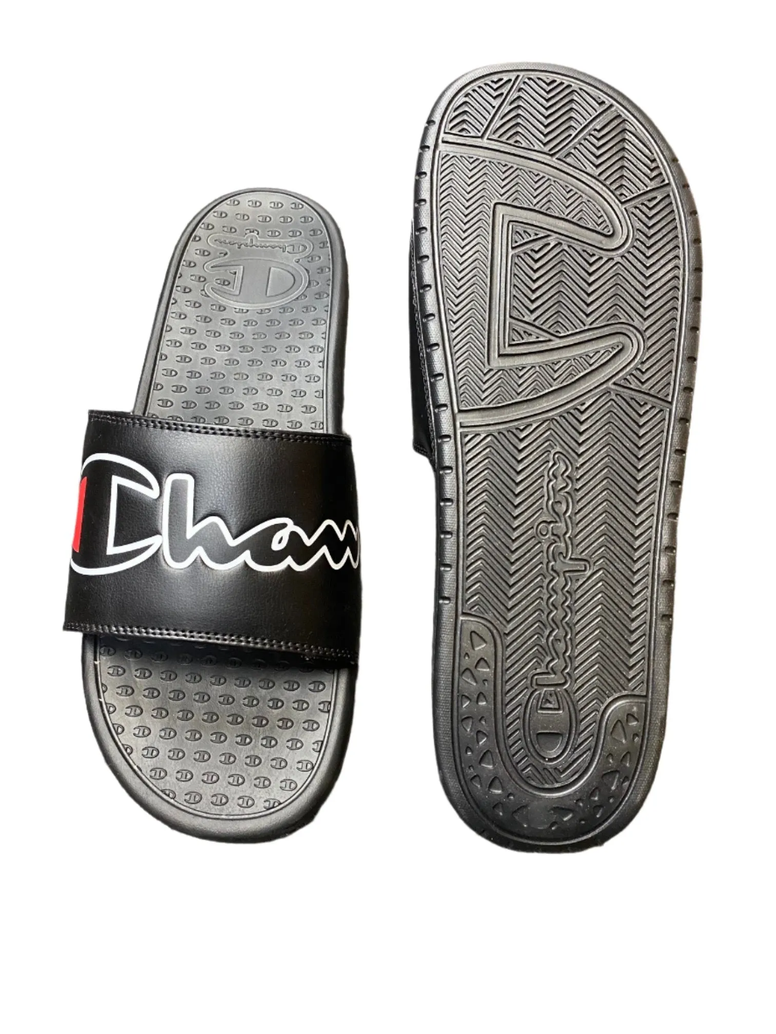 Champion Mens Super Slide Split Script - Black