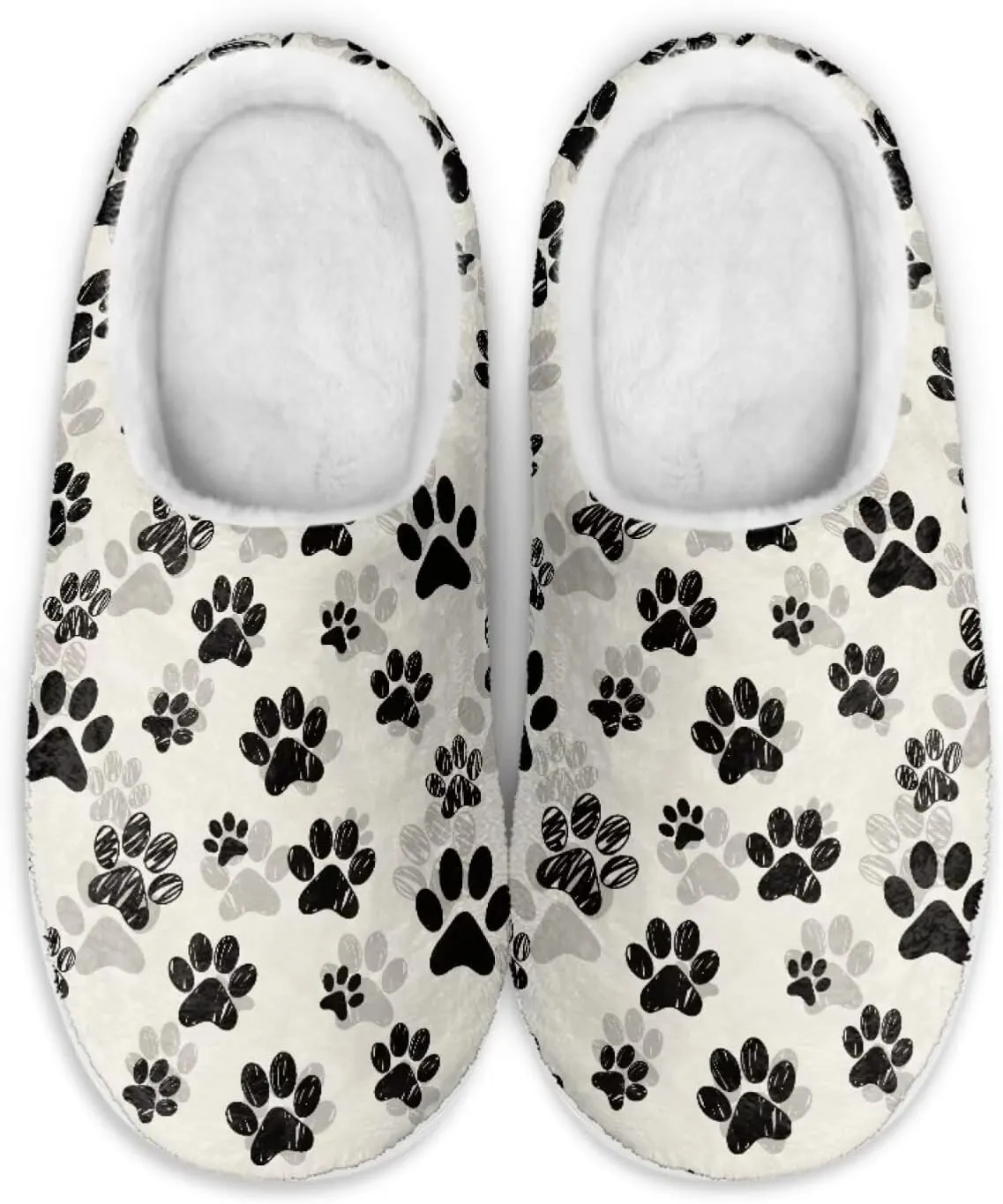 chaqlin Dog House Slipper Fuzzy Sandals Furry Womens Bedroom Flannel Fur Lined Anti Skid Thick Sole Slippers Outdoor