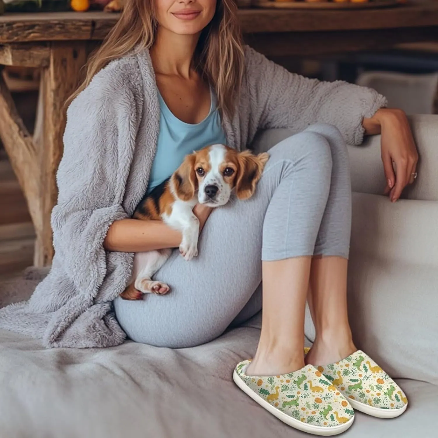 chaqlin Fuzzy House Slipper Womens Memory Foam Flat Heels Slippers for Causal Bedroom Walking with Flat Heels Causal Outdoor Indoor Shoes