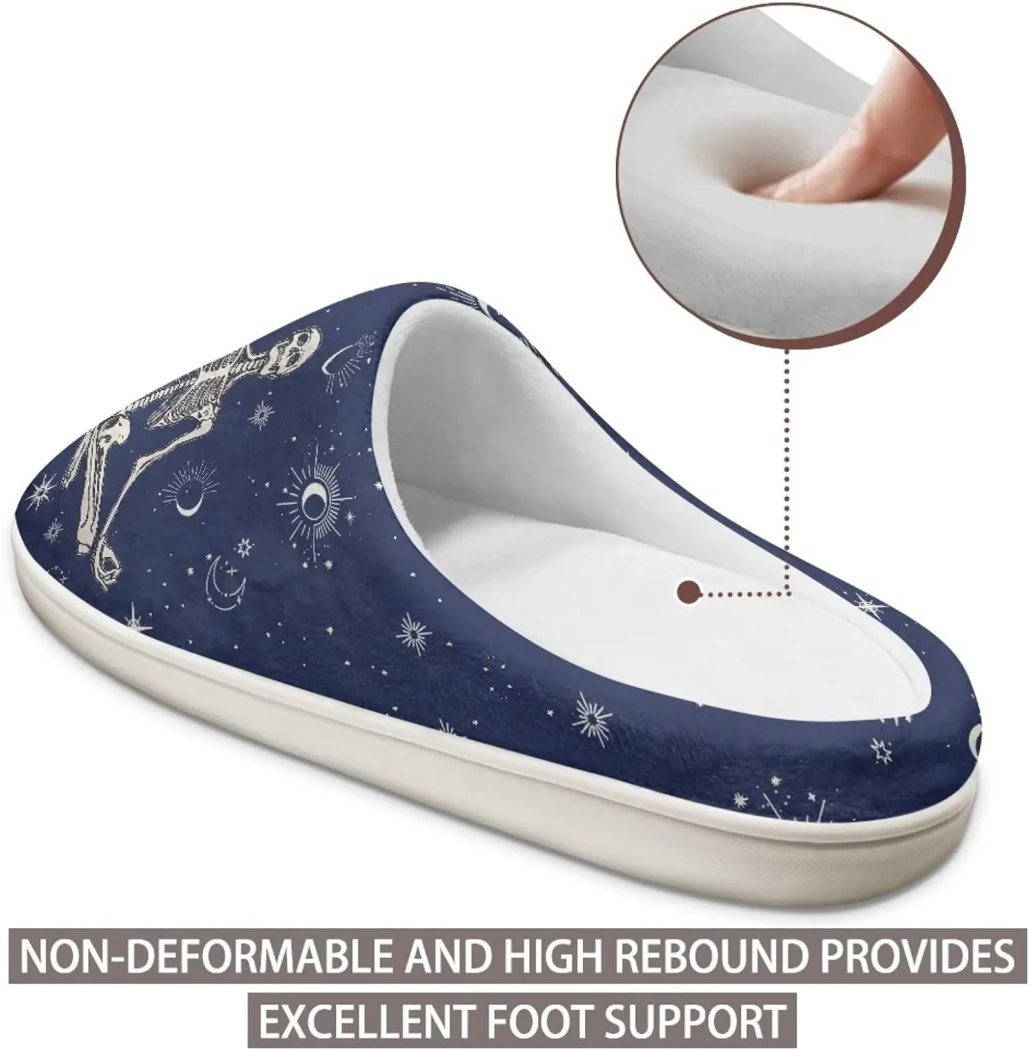 chaqlin House Slipper Universe Fuzzy Sandals for Men Women Furry Bedroom Anti Skid Thick Sole Slippers Casual Outdoor Shoes