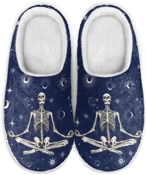 chaqlin House Slipper Universe Fuzzy Sandals for Men Women Furry Bedroom Anti Skid Thick Sole Slippers Casual Outdoor Shoes