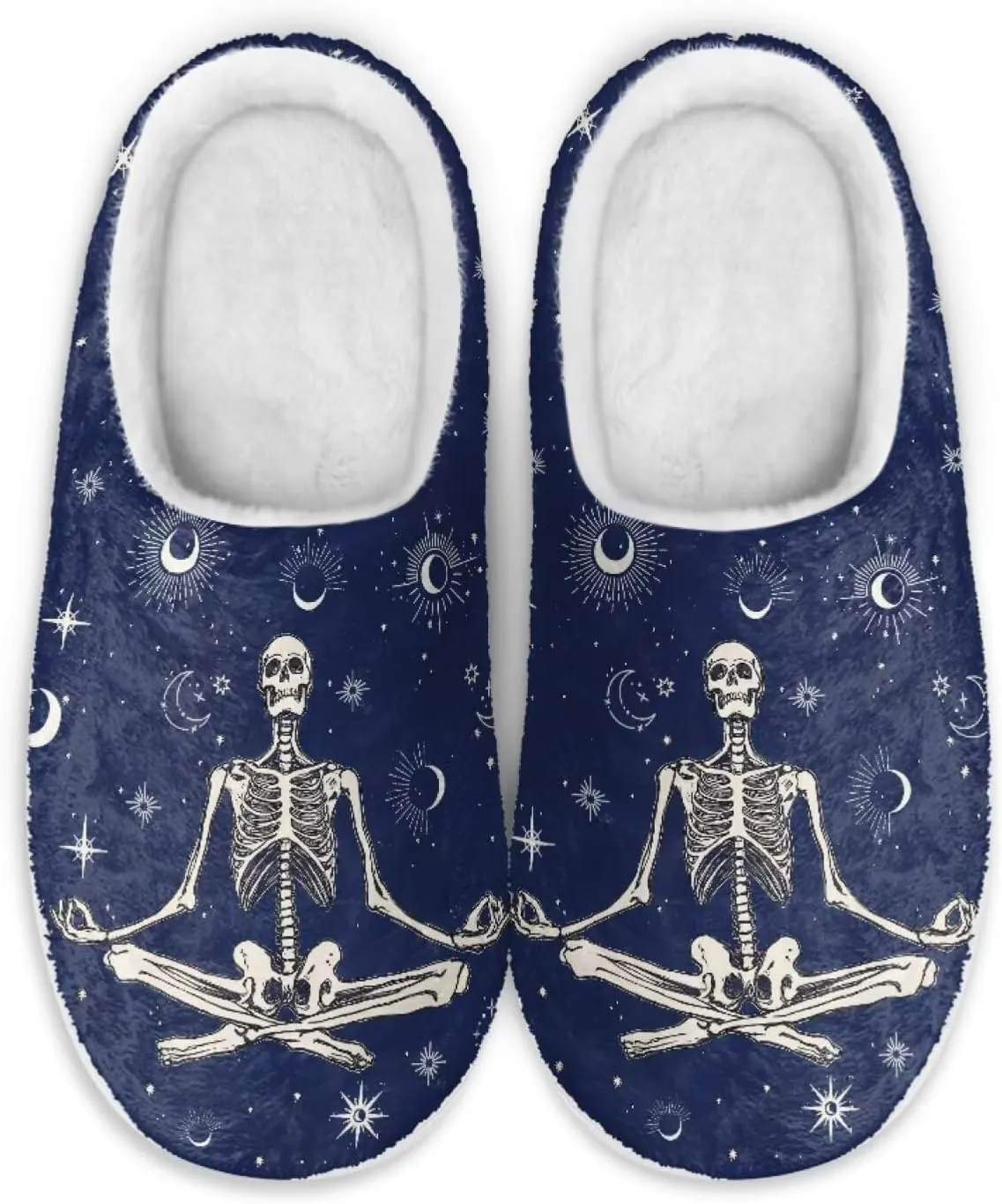 chaqlin House Slipper Universe Fuzzy Sandals for Men Women Furry Bedroom Anti Skid Thick Sole Slippers Casual Outdoor Shoes