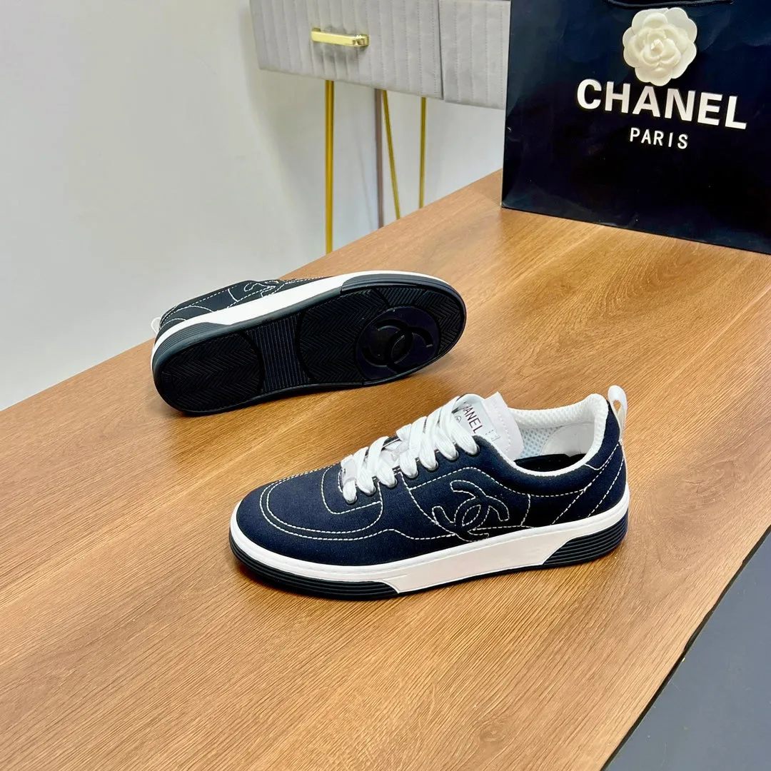 Charcoal CHANEL 25mm Soft Blue Quality-assured Highly intuitive Denim In 149495 Sneaker