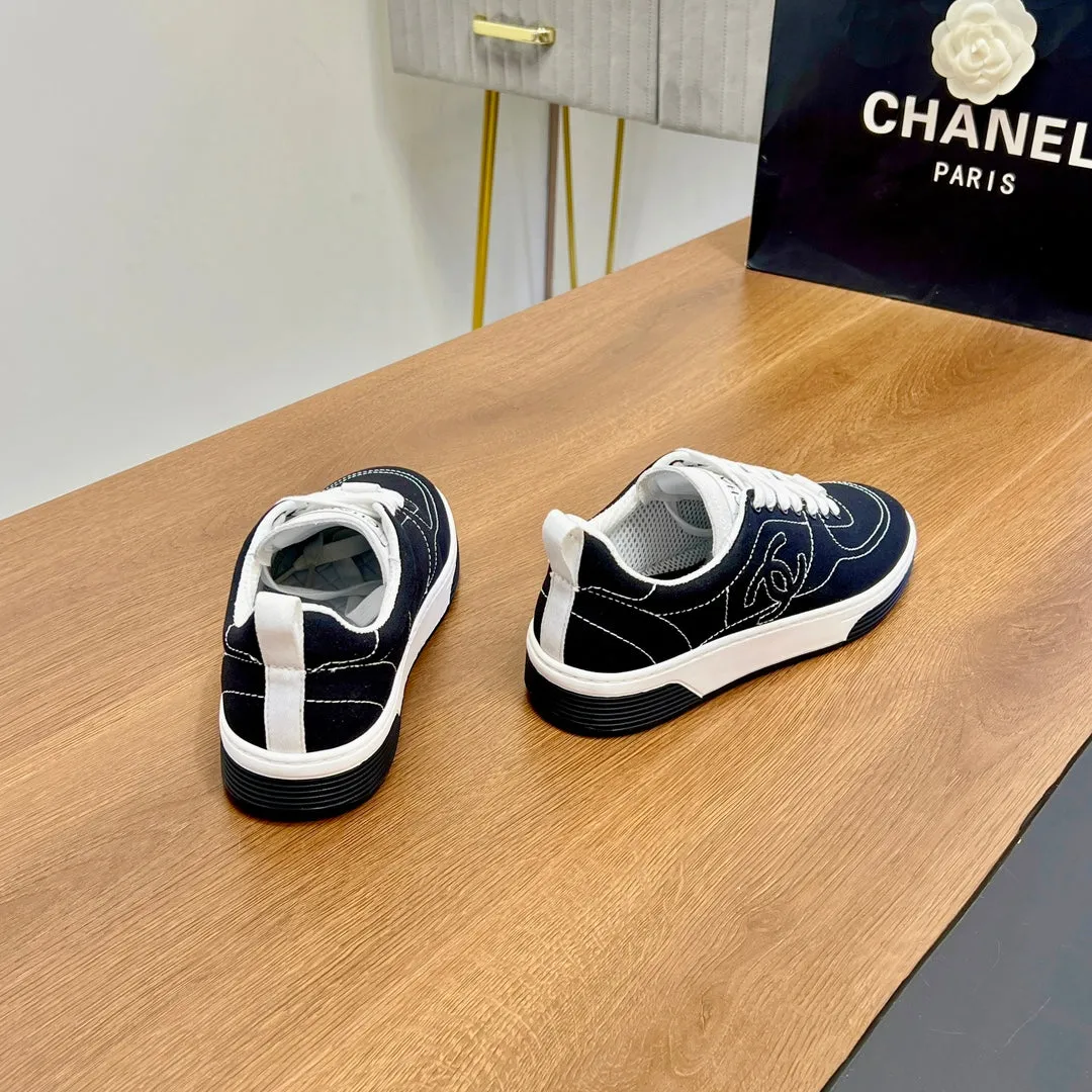 Charcoal CHANEL 25mm Soft Blue Quality-assured Highly intuitive Denim In 149495 Sneaker