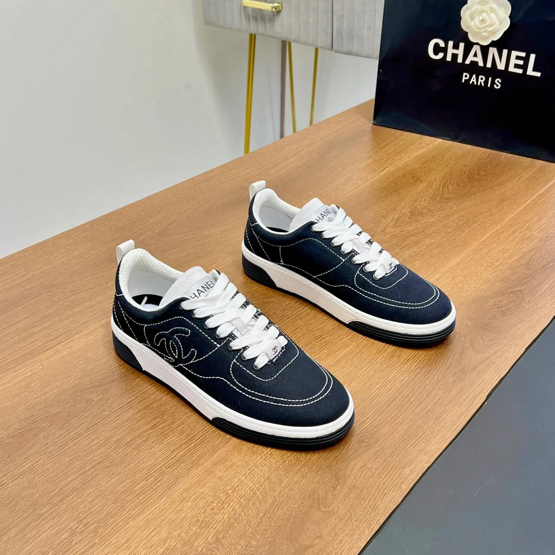 Charcoal CHANEL 25mm Soft Blue Quality-assured Highly intuitive Denim In 149495 Sneaker