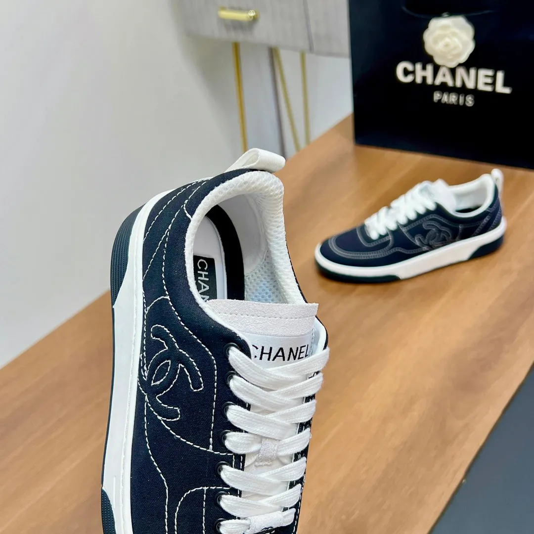 Charcoal CHANEL 25mm Soft Blue Quality-assured Highly intuitive Denim In 149495 Sneaker