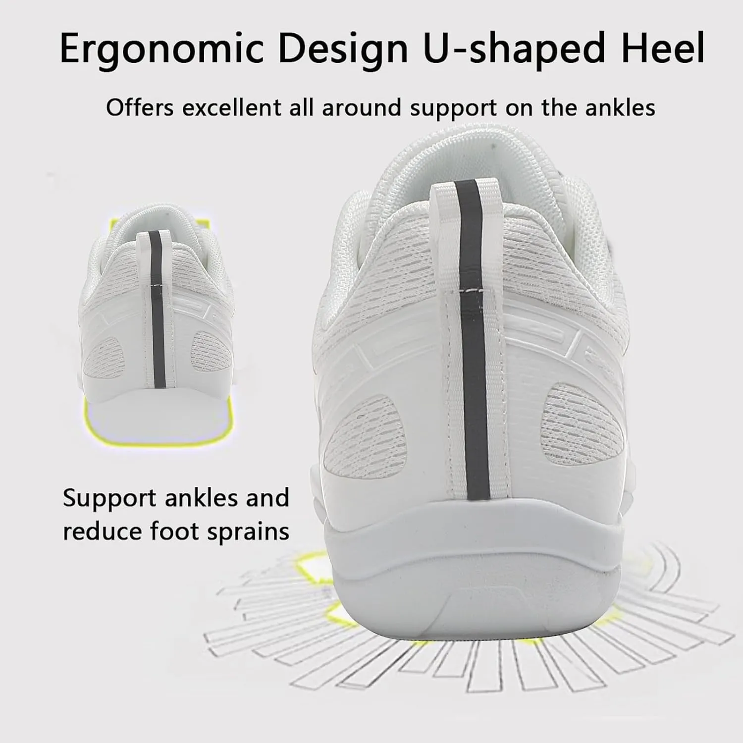 Cheer Shoes Girls Dance Athletic Shoes Women Gymnastic Training Tennis and Competition Sports Flexible mesh Cheerleading Tumbling Shoes for Kid Youth Adult
