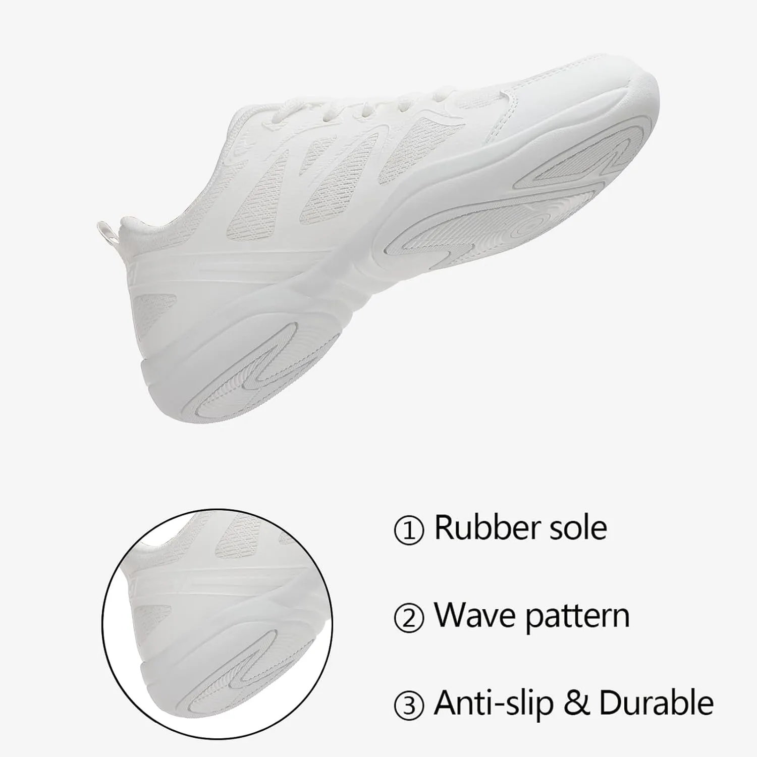 Cheer Shoes Girls Dance Athletic Shoes Women Gymnastic Training Tennis and Competition Sports Flexible mesh Cheerleading Tumbling Shoes for Kid Youth Adult