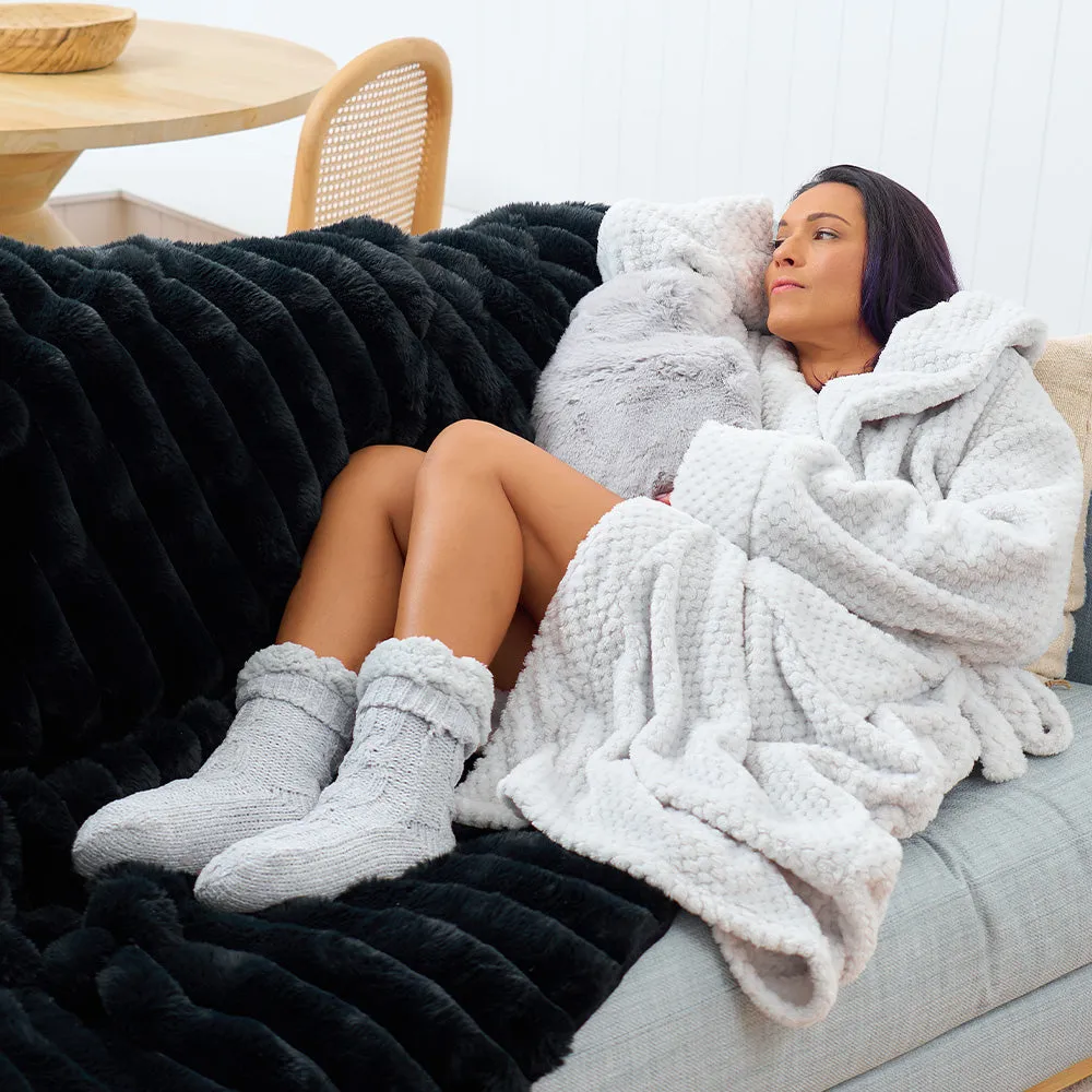 Chenille Lounge Socks - Sherpa