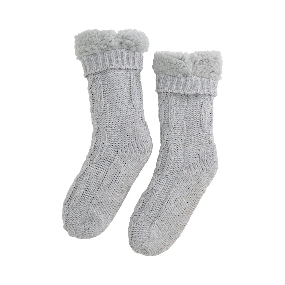 Chenille Lounge Socks - Sherpa