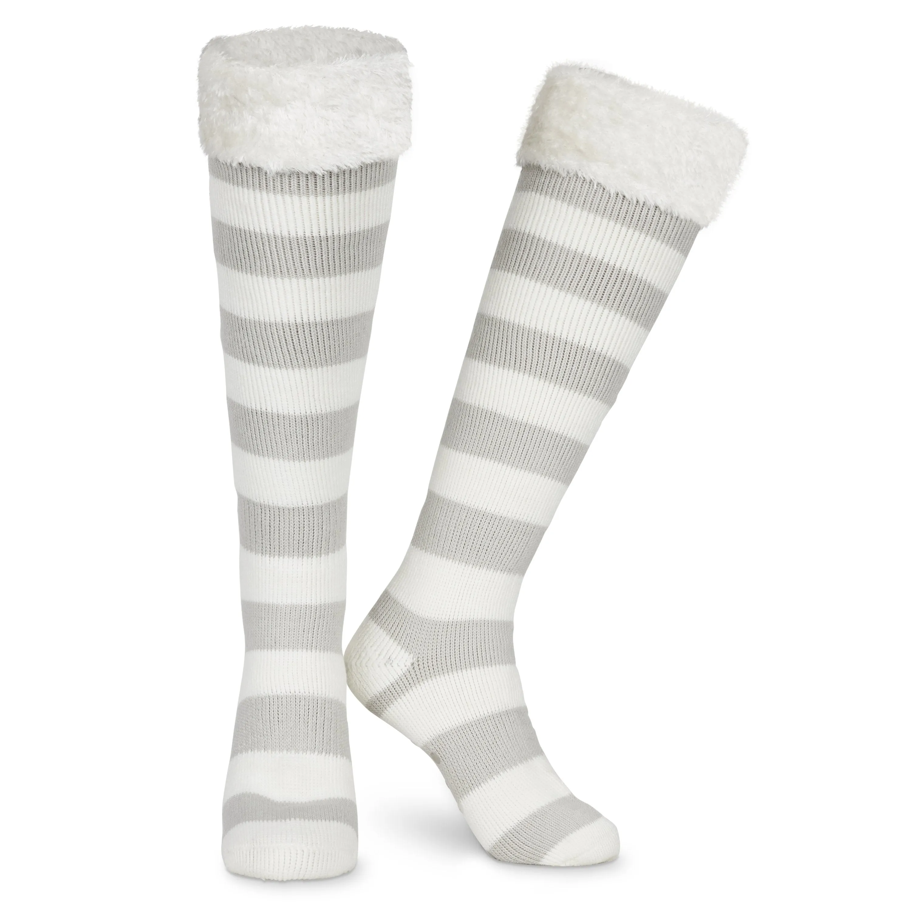 CityComfort Slipper Socks for Women, Knee High Socks Non Slip, Long Fluffy Socks