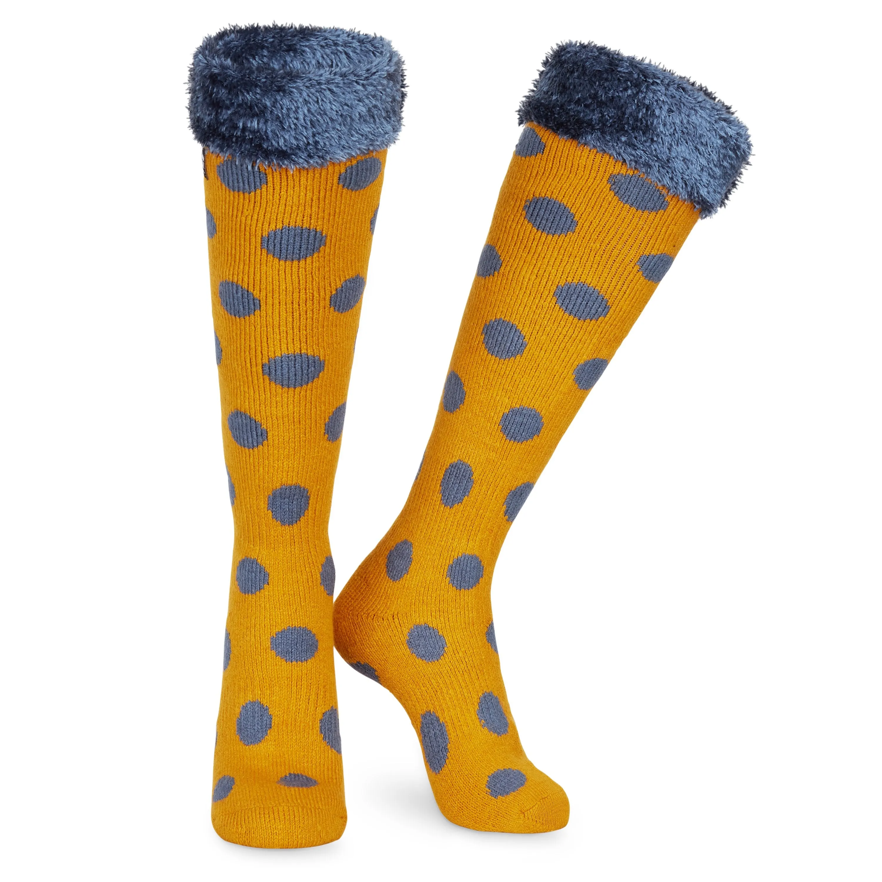 CityComfort Slipper Socks for Women, Knee High Socks Non Slip, Long Fluffy Socks