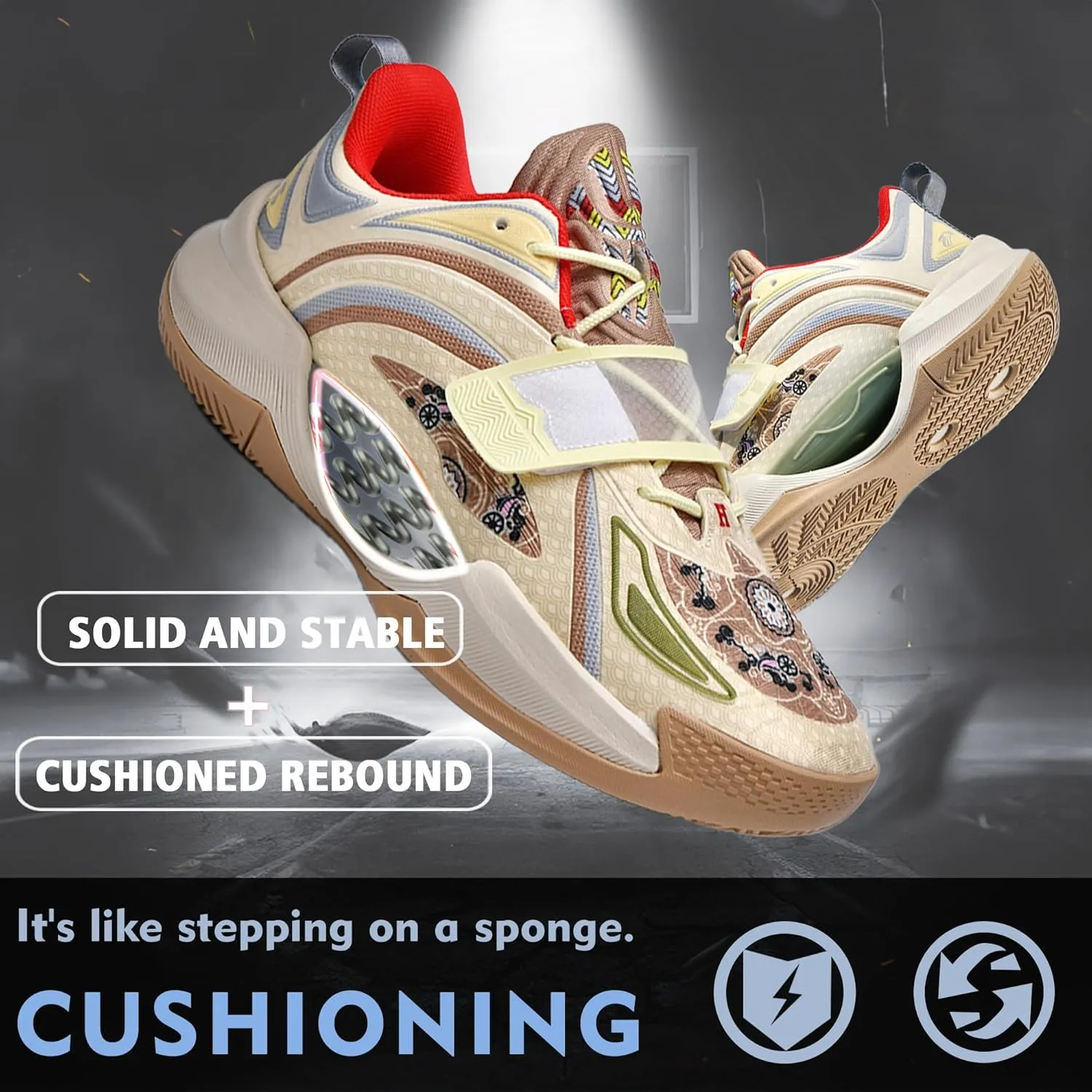 CJSPORX Men Women Basketball Shoes Breathable Non Slip Outdoor Fashion Sneakers
