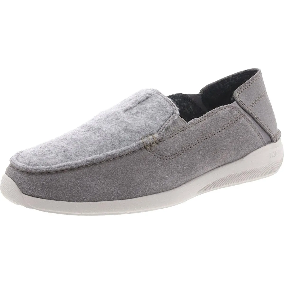 Clarks Men's Gorwin Step Loafer, Grey Suede, 11 Wide