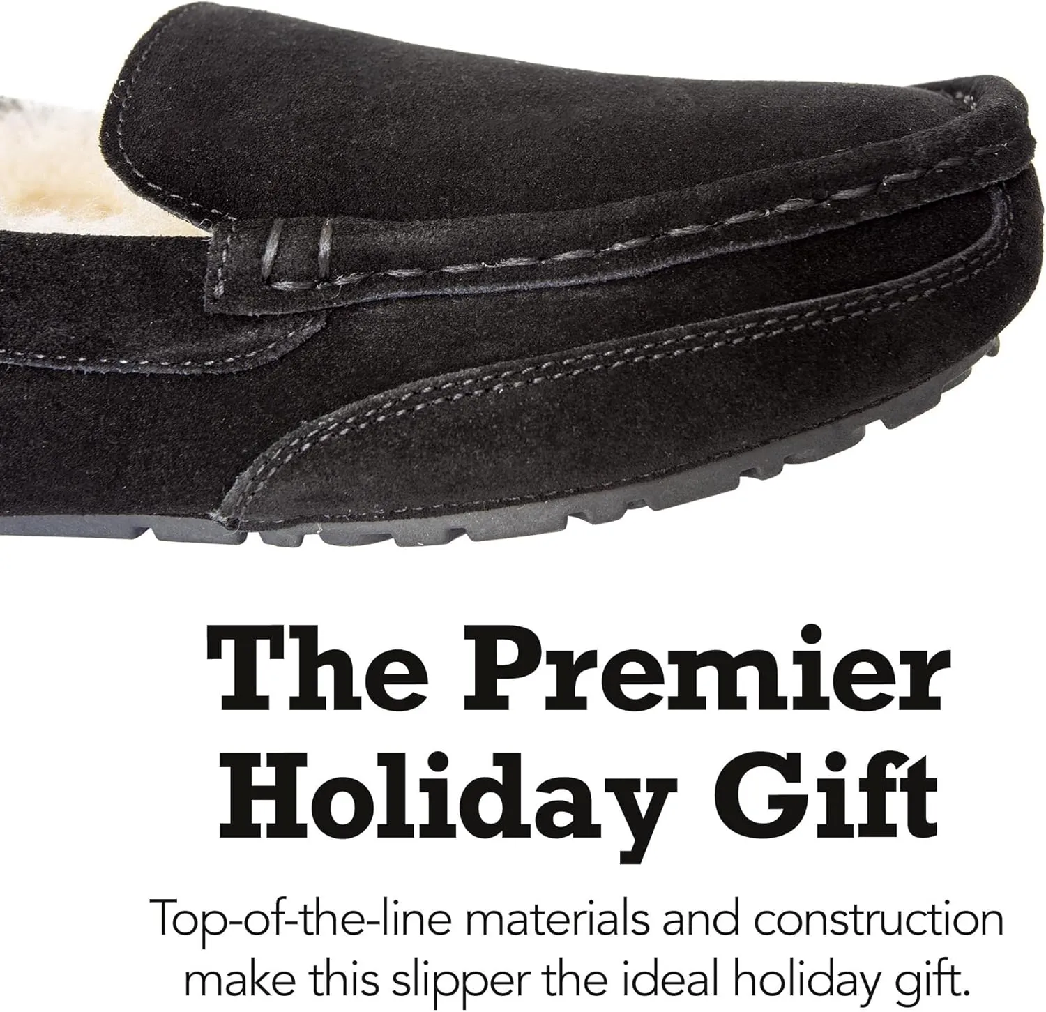 Clarks Shearling Moccasin House Slippers for Men - Indoor/Outdoor Gift for Him