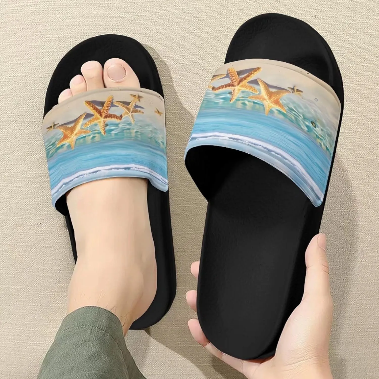 Cloud Slides for Women Slides Slippers, Non-Slip Comfort Shower Shoes, Open Toe Slides Sandals for Indoor & Outdoor