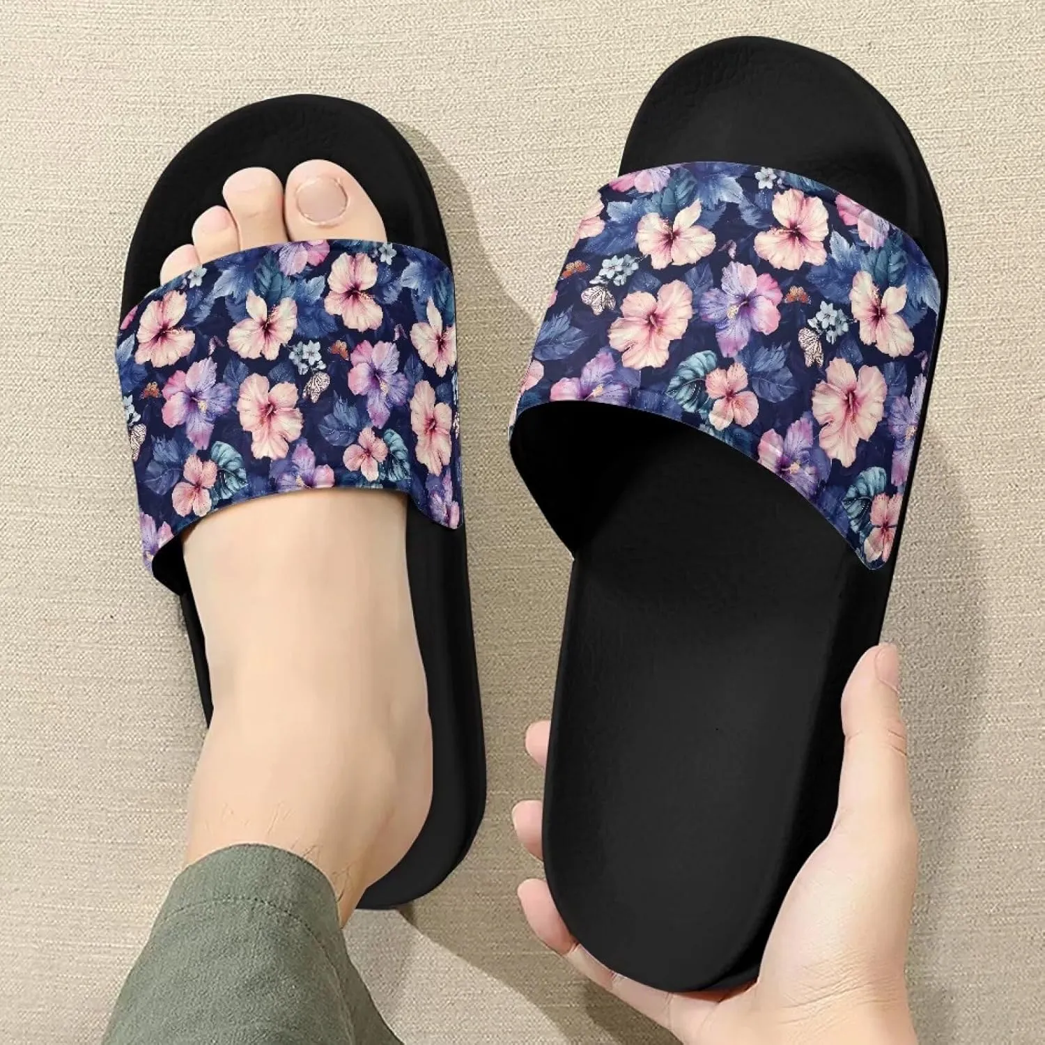 Cloud Slides for Women, Summer Lightweight Womens Sandals Pillow Slides Shower Shoes House Slippers Beach Sandals
