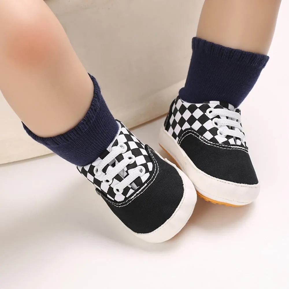 Clowora Unsex Baby Boys Girls Canvas First Walkers Shoes,Infant Non Slip Soft Sole Toddler Flat Lazy Loafers Sneaker