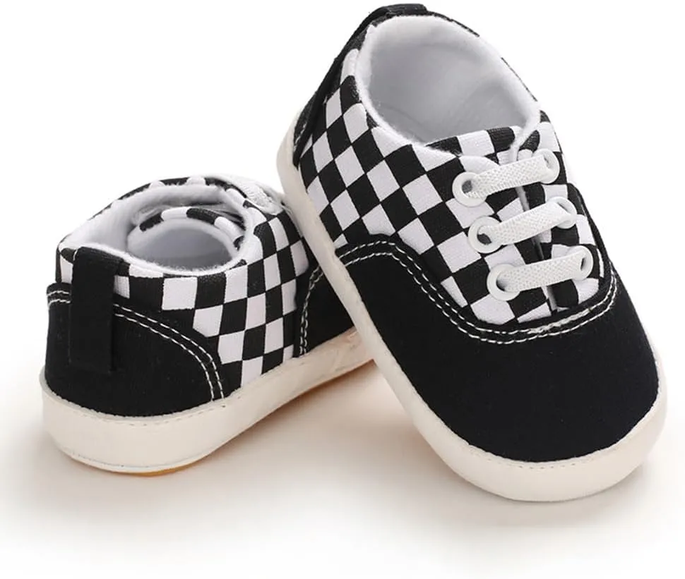 Clowora Unsex Baby Boys Girls Canvas First Walkers Shoes,Infant Non Slip Soft Sole Toddler Flat Lazy Loafers Sneaker