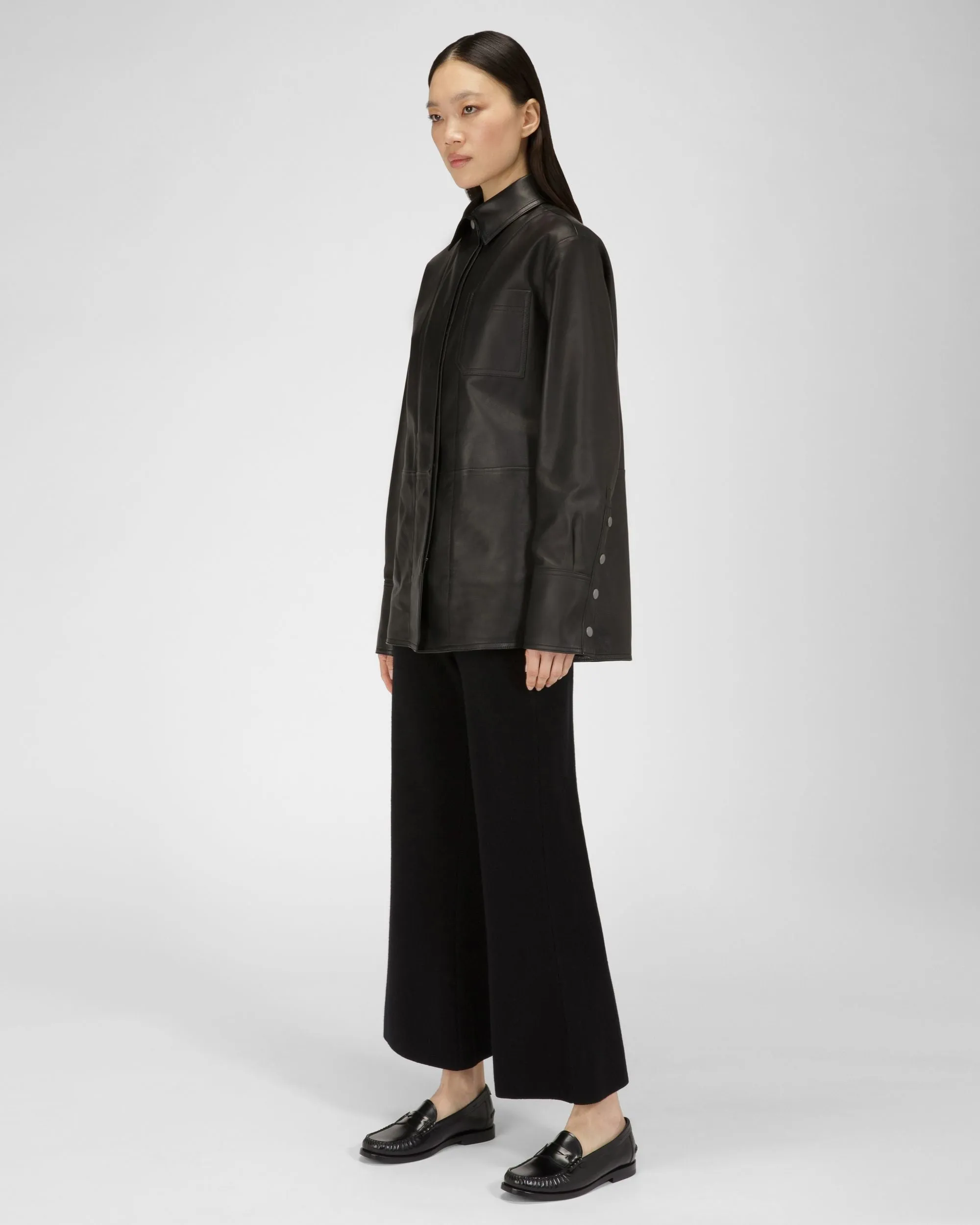 Coelo Leather Moccasins In Black