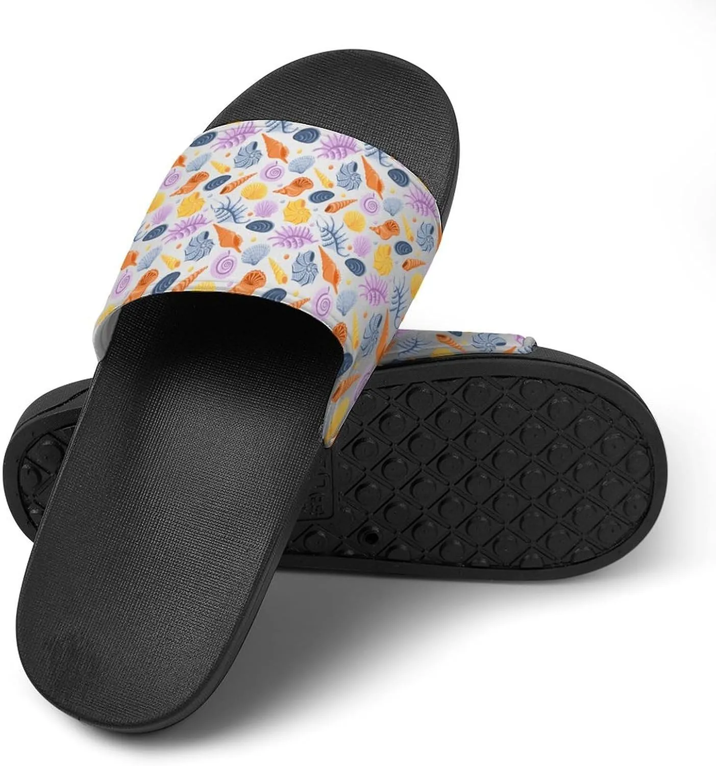Colorfull Seashells Slippers for Women Rubber Slides Womens Sandal Slippers