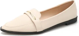 Comfortable Leather Suede Slip On Loafer Flats for Women Casual Work Flat Shoes Women's Pointed Toe Penny Loafers Office Driving Ballet Flats