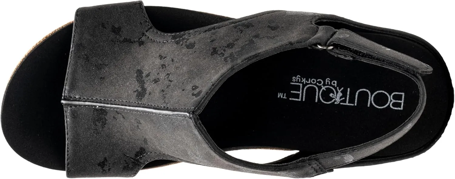 Corkys Footwear Womens Carley Wedges, Featuring Corkys EVA Foam Cushioned Insoles, A 2.5 Inch Heel, Lightweight For All Day Wear, And Hook And Loop Closure