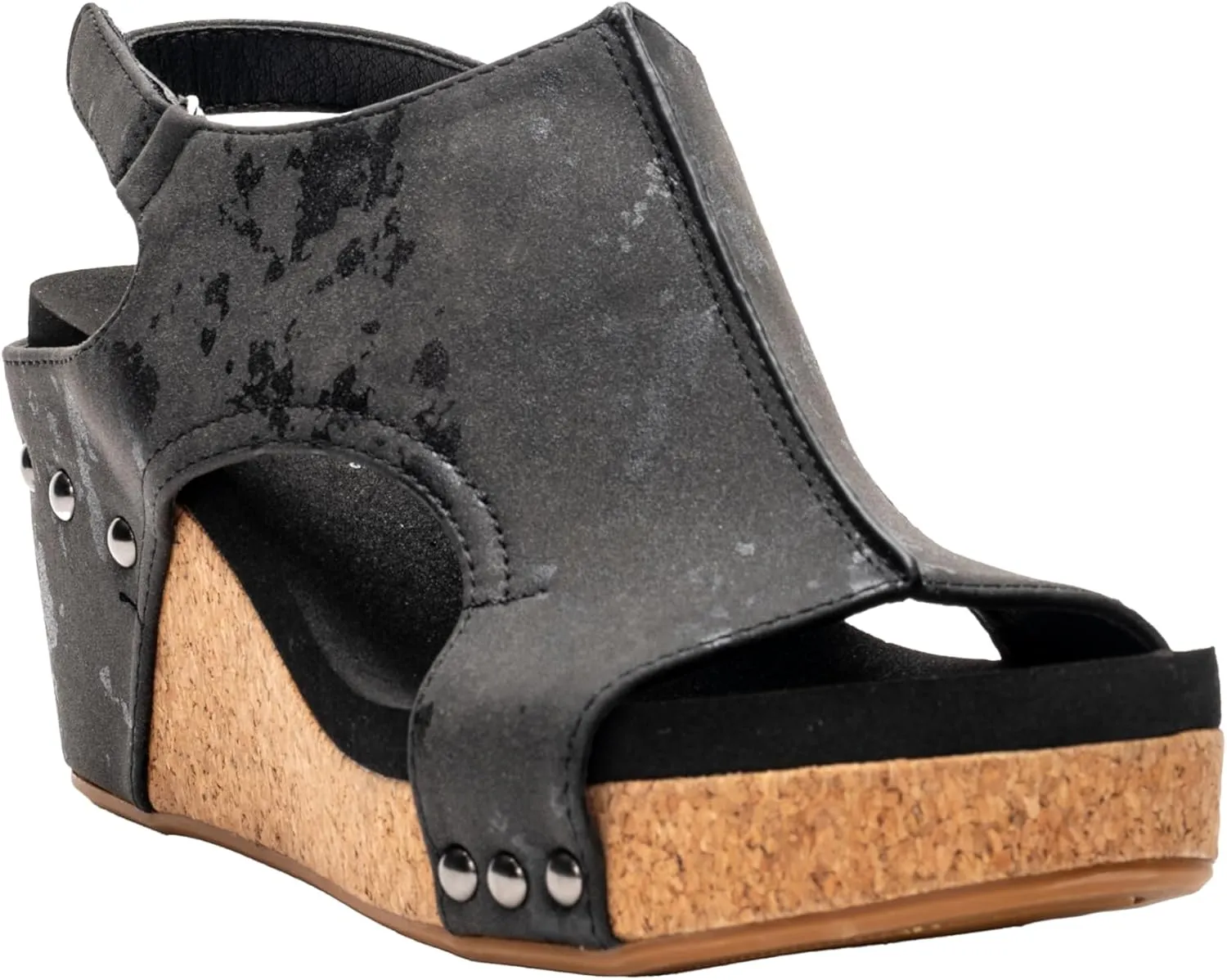 Corkys Footwear Womens Carley Wedges, Featuring Corkys EVA Foam Cushioned Insoles, A 2.5 Inch Heel, Lightweight For All Day Wear, And Hook And Loop Closure