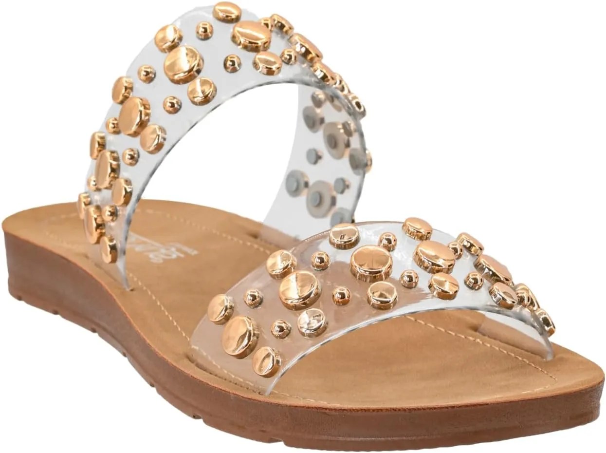 Corkys Footwear Women's Double Take Two Strap Sandal - Stylish, Comfortable, Versatile Summer Footwear, Perfect for Casual & Dressy Outfits, Lightweight