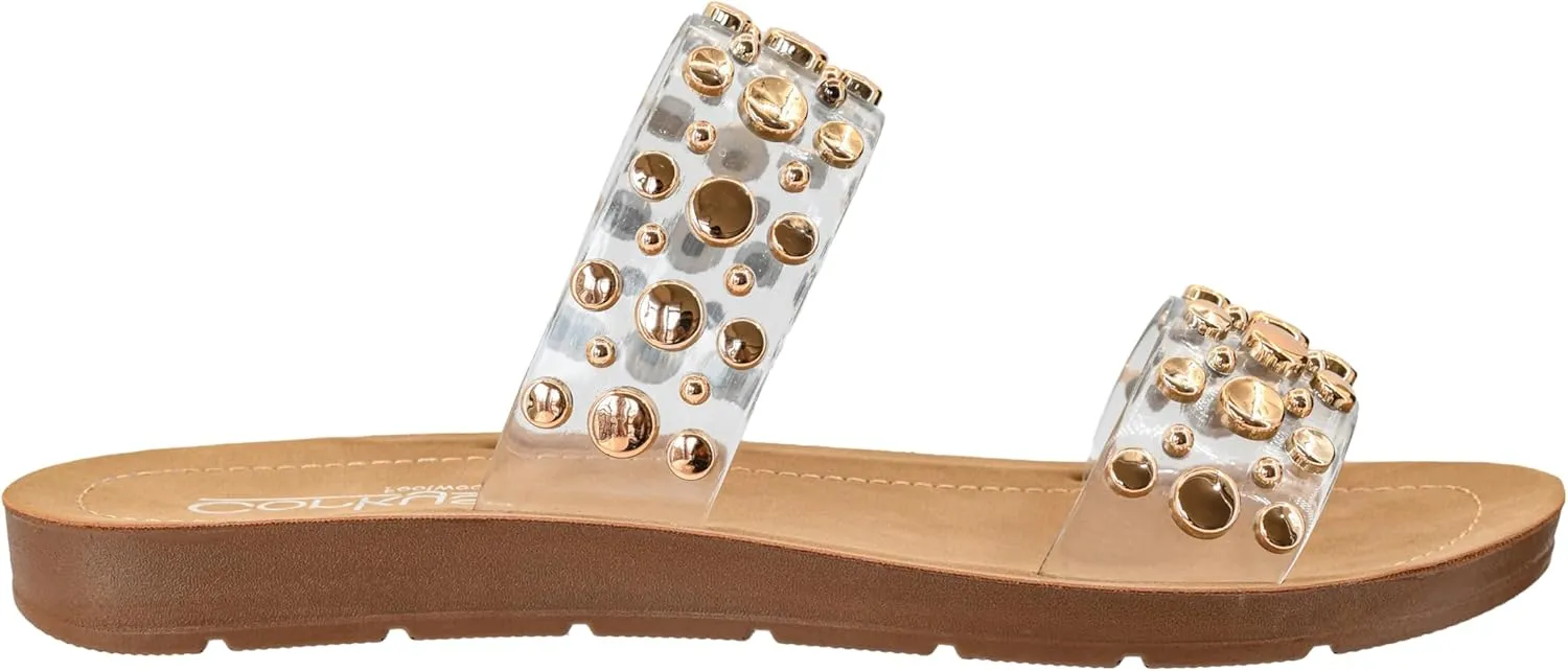 Corkys Footwear Women's Double Take Two Strap Sandal - Stylish, Comfortable, Versatile Summer Footwear, Perfect for Casual & Dressy Outfits, Lightweight