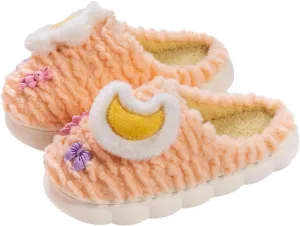 Cosmic Star Moon Cotton Stuff Slippers Plush Velvet Soft Furry Slippers Cozy Fluffy Home Indoor Outdoor House Shoes