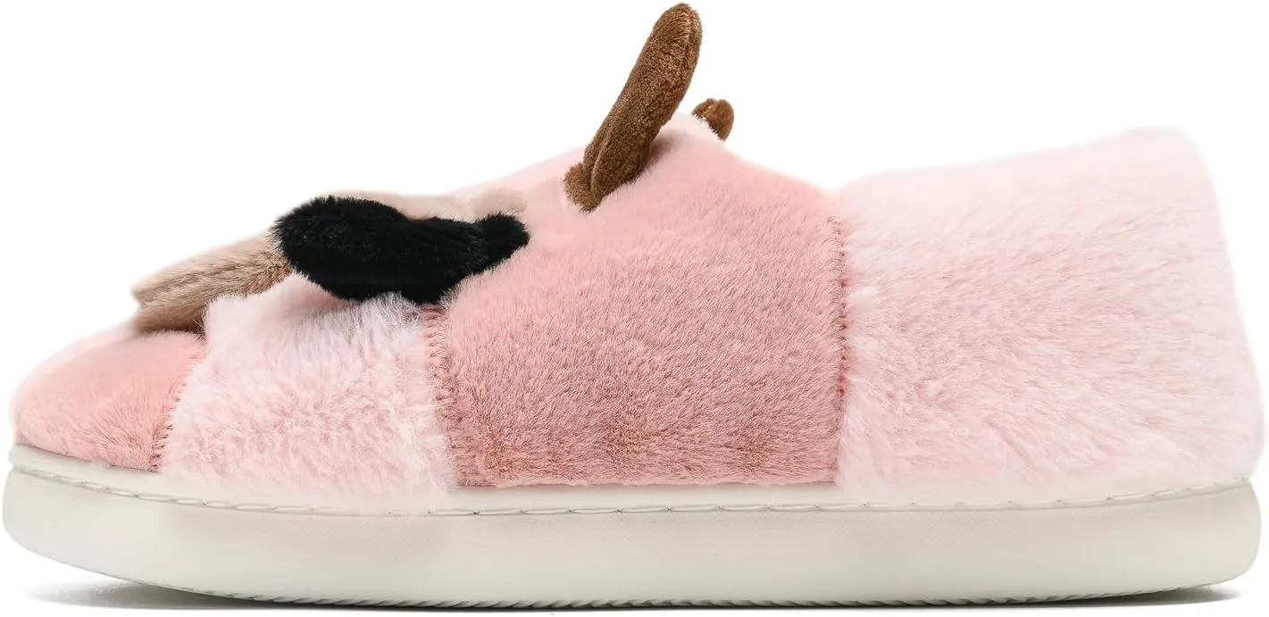 COVS Cute Cow Fluffy House Slippers - Kawaii Shoes for Women and Men, Indoor and Outdoor