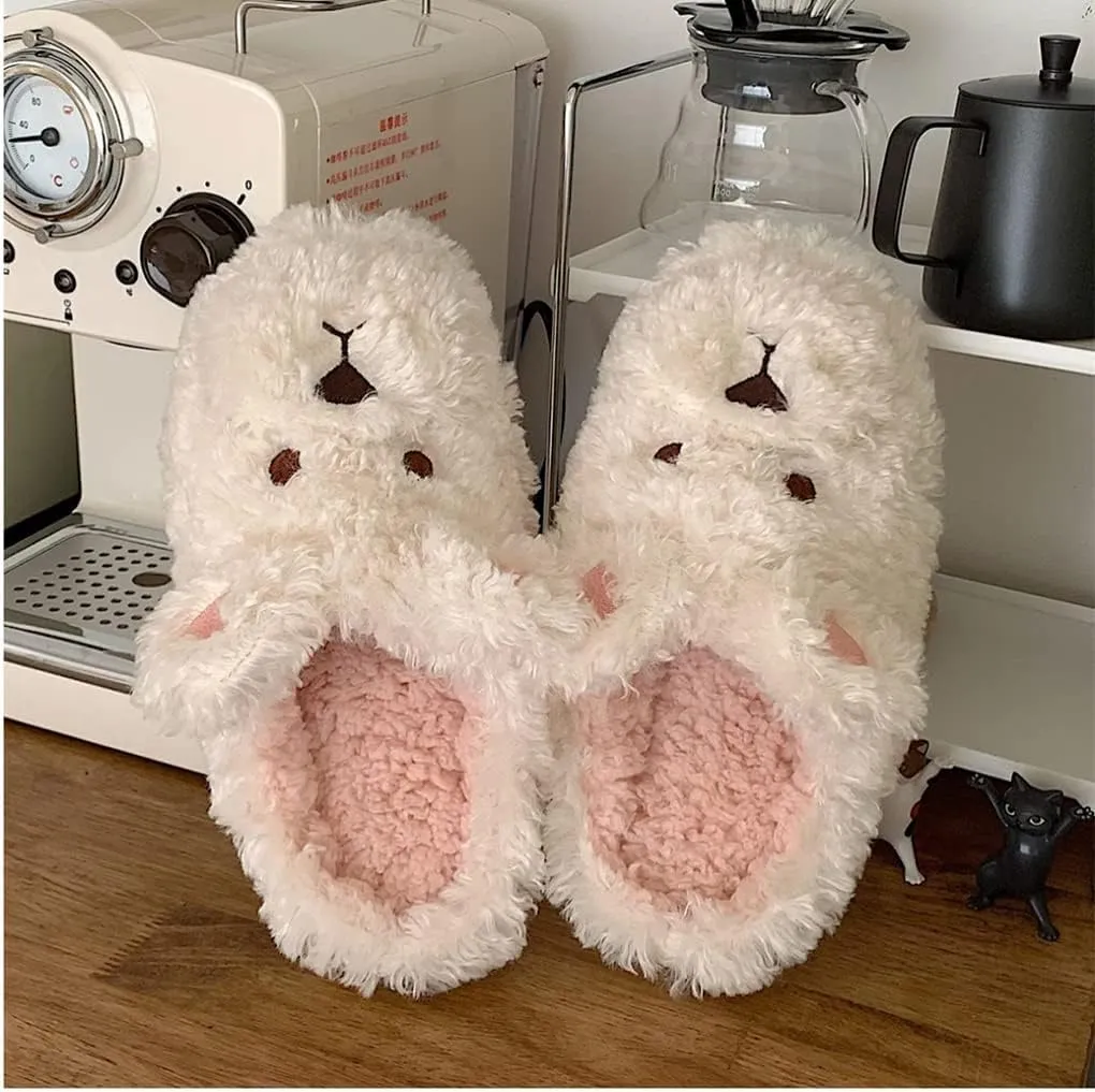 Cow Slippers Fluffy Slippers Kawaii Slipper for Women Animal Slippers Frog Slippers Fuzzy Slippers Kawaii Stuff Pantuflas