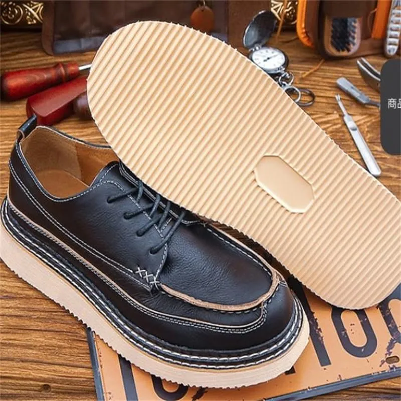 CSCDD Men's Casual Oxford Shoes Thick-Soled Nubuck Shoes Comfortable Breathable Sneakers with Stitching Soft Toe Rubber Sole for Men
