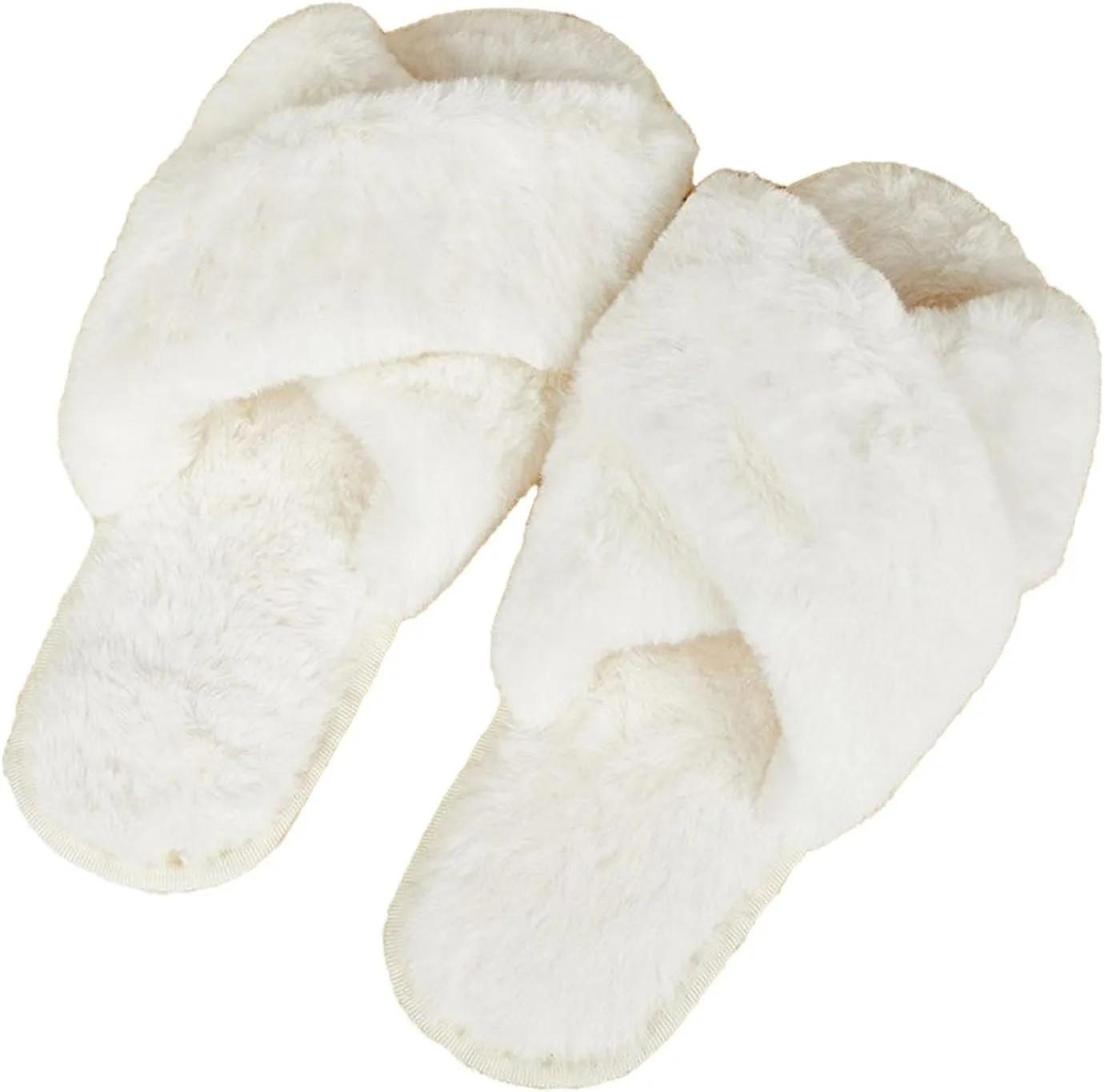 Custom Cute Fluffy Slippers for Women Add Your Photo Name Text, Personalized Bridesmaid Bridal Slippers - Custom Gift for Her