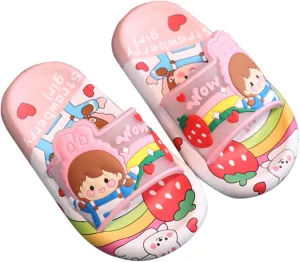 Cute Kids Slippers Cartoon Fruit Pineapple Strawberry Home Bathroom Slippers Toddle Kids Boys Girls