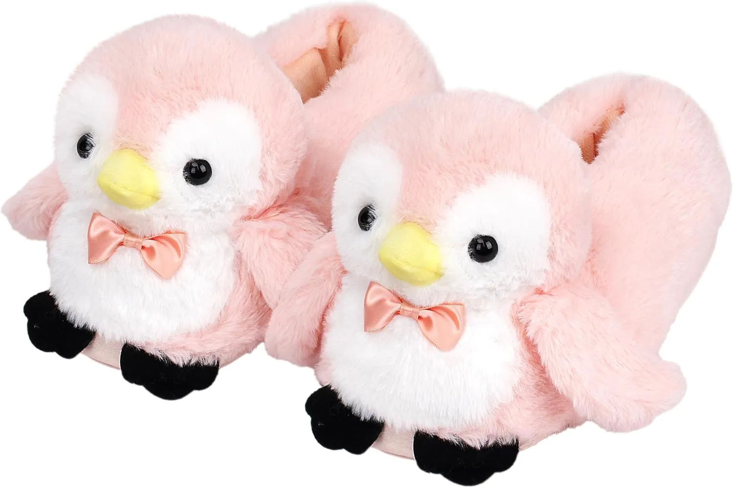 Cute Women Penguin Animal Slippers Fluffy Warm Plush House Shoes Novelty Soft Slippers Cartoon Gifts for Birthday Christmas