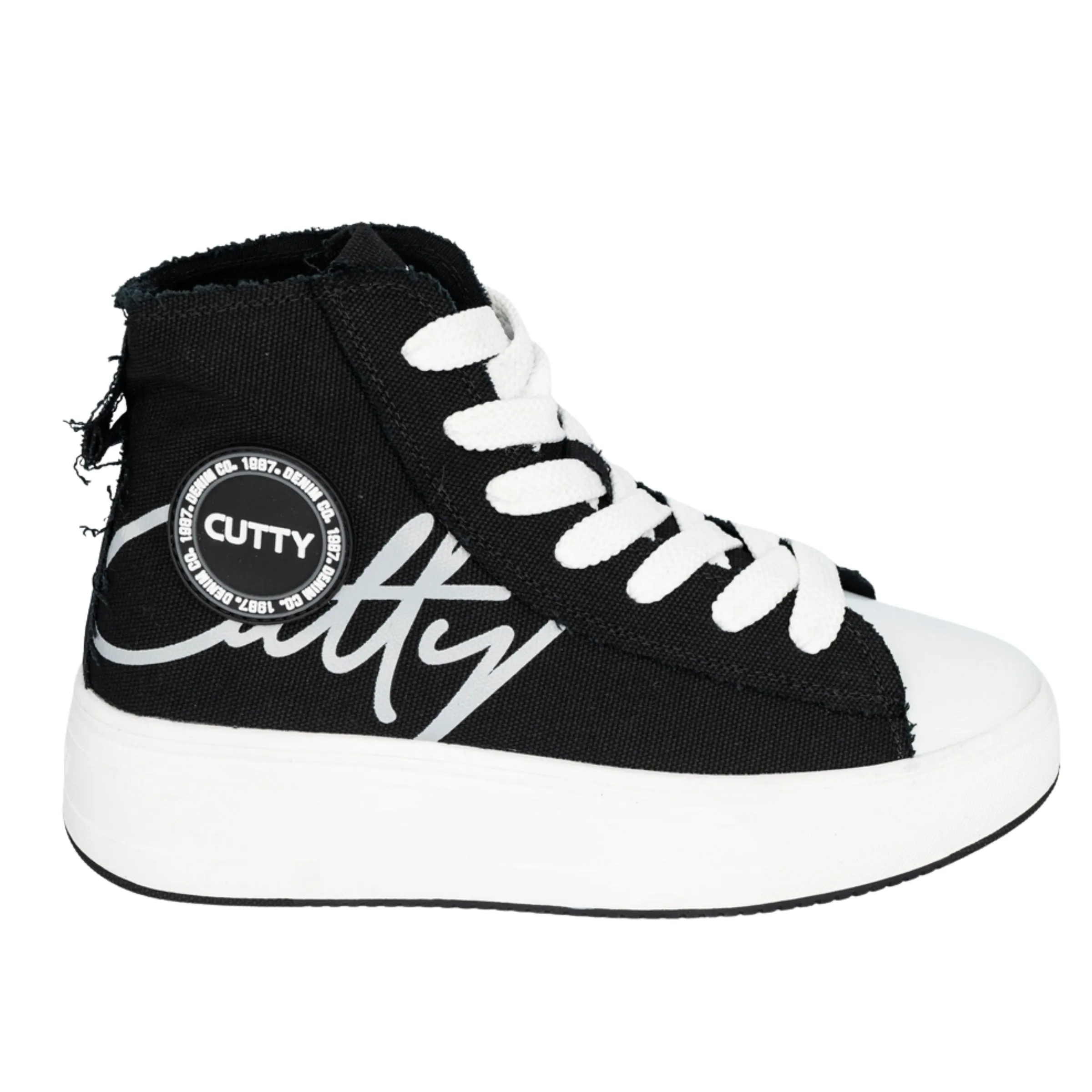 Cutty Sneaker Canvas High Top Black-White