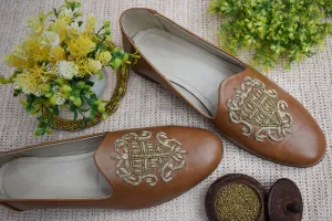 Dabka loafer shoes ( Tan Brown)