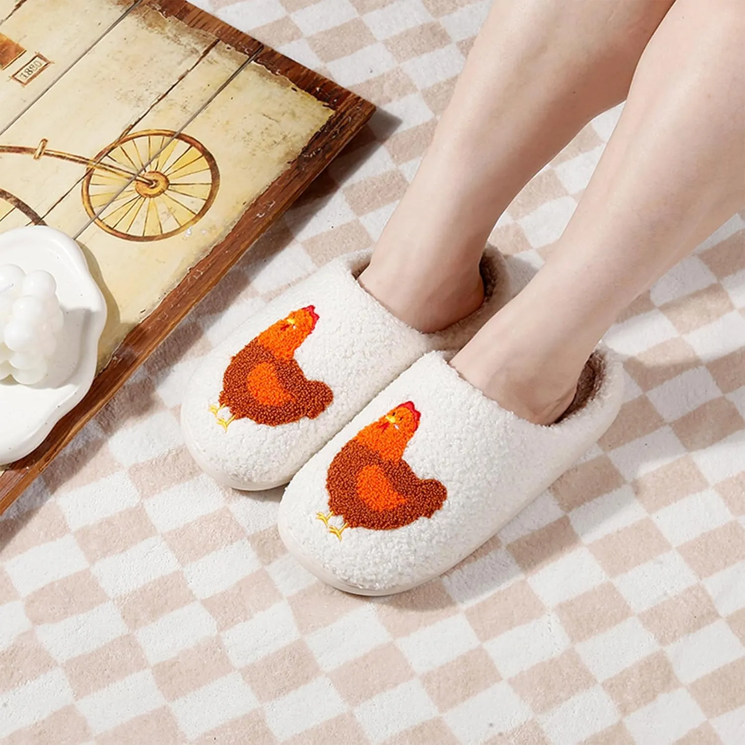 Dachshund Slippers for Women Chicken Slippers for Women Memory Foam Owl Slippers Cute Animal Dog Slipper Fluffy Shoes