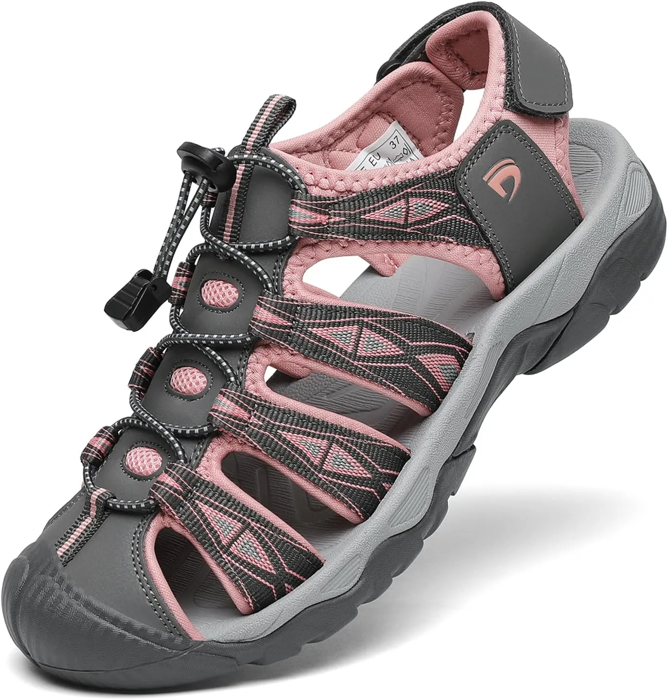 Dannto Women's Sport Hiking Sandals Closed Toe Outdoor Athletic Walking Sandal Lightweight Summer Water Shoes