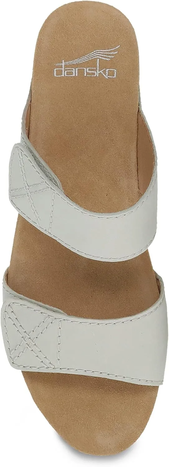 Dansko Maddy Slip-On Wedge Sandal for Women –Comfortable Wedge Shoes with Arch Support –Fully Adjustable Straps with Hook & Loop Closure–Versatile Casual to Dressy Footwear –Lightweight Rubber Outsole