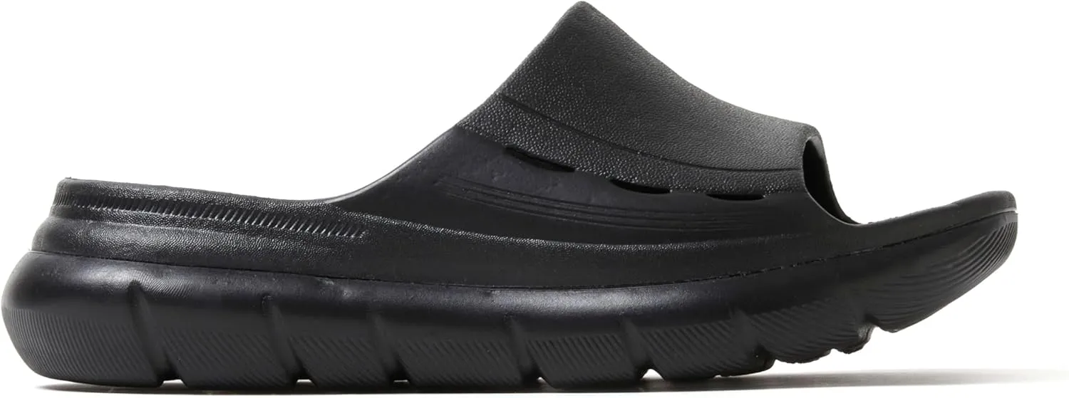 Dearfoams Men's Eva Lightweight Regrind Pillow Slide Sandal