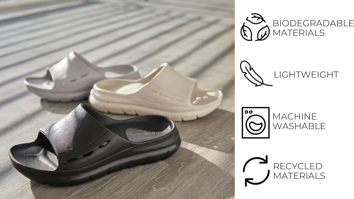 Dearfoams Men's Eva Lightweight Regrind Pillow Slide Sandal